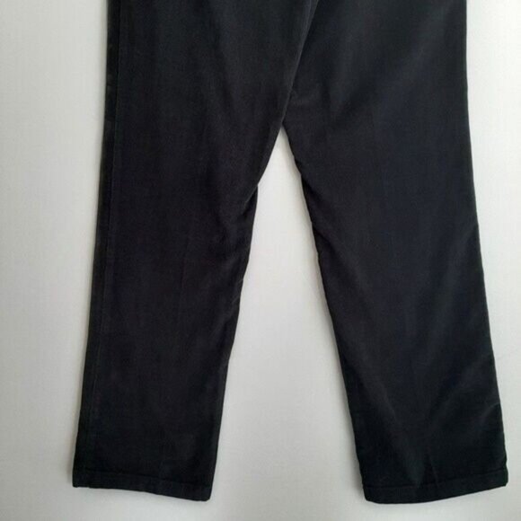 EDDIE BAUER Hi-rise Corduroy Straight Leg Pants Black Sz 6 - Picture 8 of 9